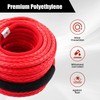 CUBELLIN 3/8" x 100FT Synthetic Winch Rope with Hook, 23,809
