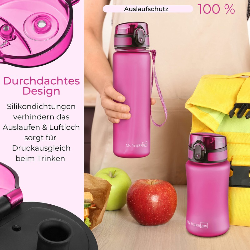 My Vesperbox Minny children's leak-proof drinking bottle with straw or
