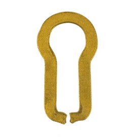 Small Cast Brass Decorative Keyhole Insert | 19/32" x 5/16" | Keyhole Cover Escutcheon Plate for Cabinet Door, Dresser Drawers, Desk | Antique, Modern Furniture Hardware | KC6-B