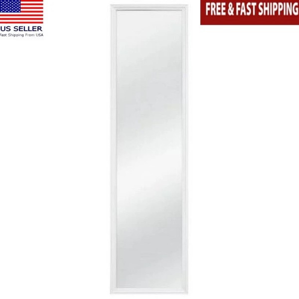 Unbranded White Full-Length Rectangular Hanging Mirror Efficient Space Saver Home