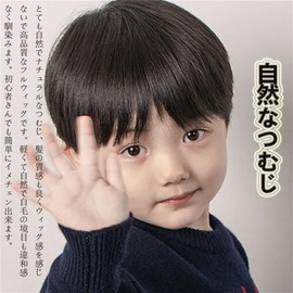Kids' Wig, Short Straight Wig, Boy, Full Wig, Short Hair, Heat Resistant Wig, Children, Full Wig, Bangs, Bob Wig Cosplay, Photography, Costume, Shichi-Go-San Recital, Birthday Party, Shrine Visit