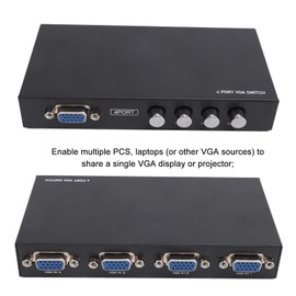 4 in 1 VGA Switch for PC TV Monitor - Flexible VGA Connection with Multi-Purpose Design - Suitable for Home Office and Entertainment
