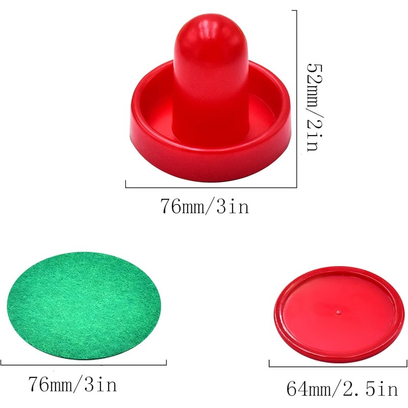 EVERMARKET 1 Set Mini Air Hockey Pushers & Pucks -