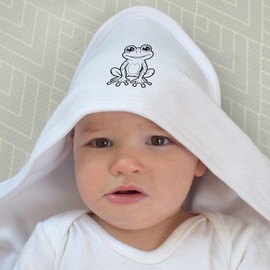 Azeeda 'Lovely Frog' Baby Hooded Towel (HT00026604)