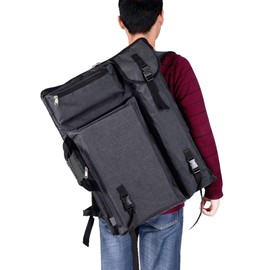 A2 Painting Drawing Board Storage Bag Waterproof Art Carry Tote Bag Multifunction Canvas A2 Art Portfolio Case Portable Large File Folder with Strap for Artwork Poster Sketching Photography