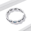 BISAER Evil Eye Ring 925 Sterling Silver with Royal Blue