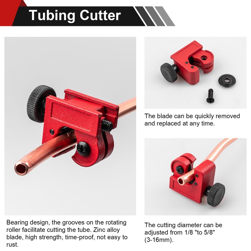 Clatoon Brake Line Double & Single Flaring Tool Kit with