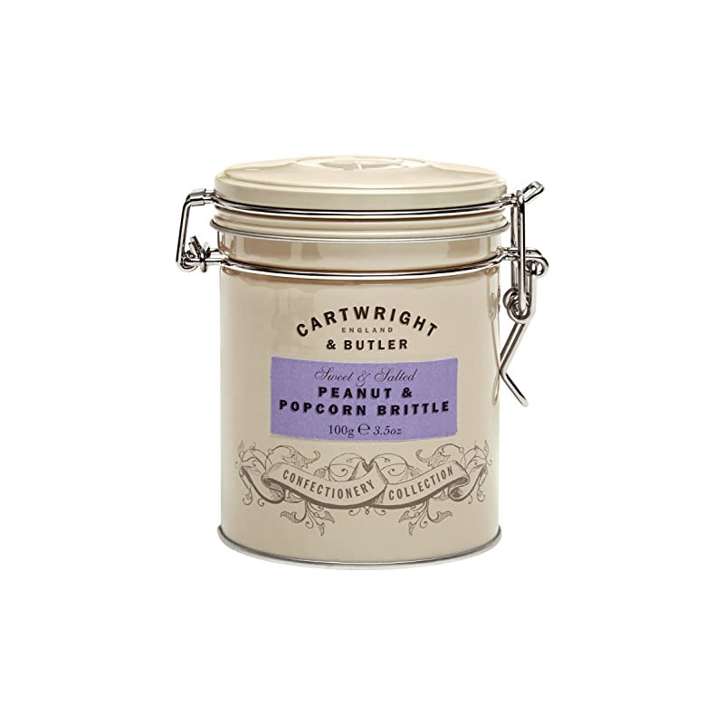 Cartwright and Butler Peanut and Popcorn Brittle In Tin