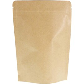 SumDirect Kraft Stand Up Pouches - 100 Pack Self-Sealing Zipper Food Storage Reusable Bags with Foil Lined for Home or Business (5X7 Inch,100PCS)