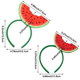 2 PACK Watermelon Hair Ornament, Fruit Headband, Cute Watermelon Headband, Women's Fashion Headbands, Party Head Boppers Hair Accessories