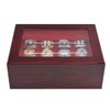 JunningGor 12 Holes Championship Big Heavy Ring Display Case Wooden