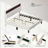 DWVO Full Size Bed Frame with Storage, LED Bed Frame