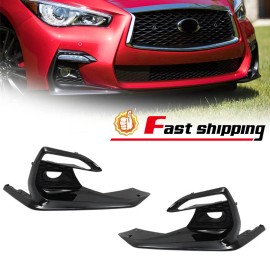wenqi Front Bumper Fog Light Covers Bezels For Infiniti Q50 Sport 2018-2021 Left+Right