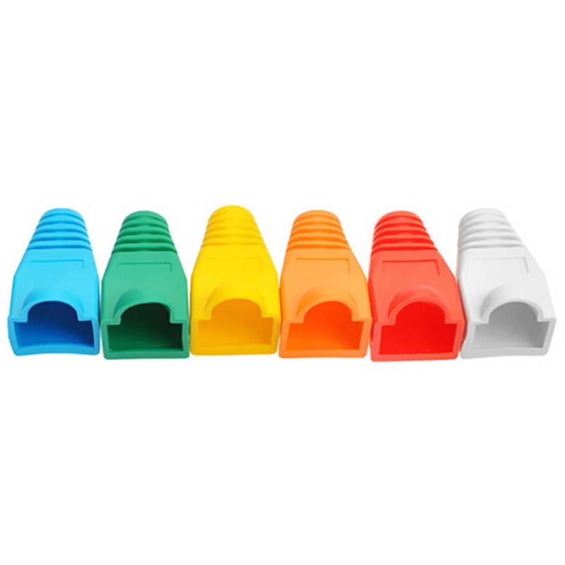 sourcing map 100 Pcs Soft Plastic Ethernet RJ45 Cable Connector