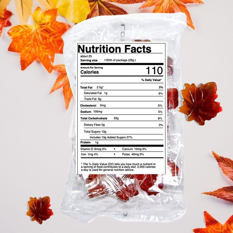 Real Maple Syrup Leaf Drop Candy -Maple Drop Hard Candy-