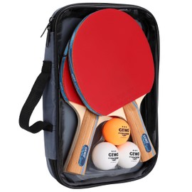 GEWO Rave Speed Tischtennisschläger Set - Kontrollierter Anfänger-Tischtennisschläger mit 3 Bällen - Komplettschläger mit ITTF-Belag, hohe Kontrolle und Geschwindigkeit, konkav, 2mm Dicker Schwamm
