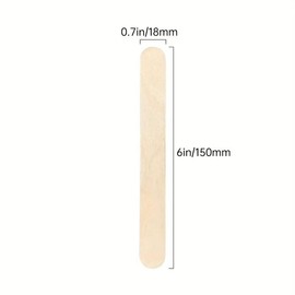 100 Jumbo Lollipop Sticks Kids Wood Crafts Painting Waxing Lolly Popsicle 150mm Large Smooth Natural Wooden 6 Inch