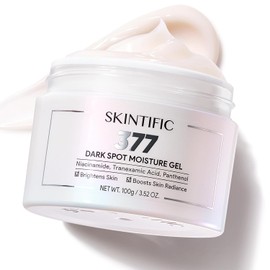 SKINTIFIC 377 Gel Hidratante facial para Manchas Oscuras con Glutatión 100g, Ácido Tranexámico, 5X Ceramida, Textura Ligera, Aclara Hiperpigmentación