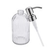 TUTEW Glass Soap Dispensers with Brushed Nickel Pump Head, Hand