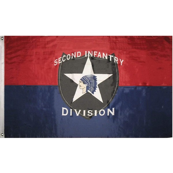 Trade Winds 3x5 Second Infantry Division US Army 2nd Flag 3'x5' Banner Grommets Premium Poly Fade Resistant Premium