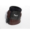 Rhinegold Fleece Trim Over-Reach Boot-Medium-Brown/Black