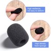 Pluzmecalm 12Pcs 0.3" Diameter Black Mini Foam Microphone Windscreen, Headset