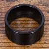 Fashion Month Mens 12mm Wide Band Black Classic Tungsten Carbide