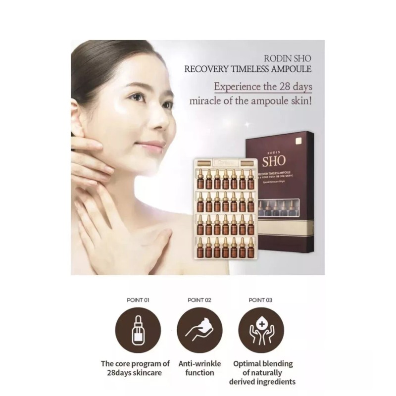 COREANA RODIN SHO RECOVERY TIMELESS FACIAL AMPOULE (28DAYS INTENSIVE PROGRAM)