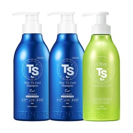 TS New Cool Shampoo 500g x 2 + Olive Treatment 500g x 1 / TS 뉴 쿨샴푸 500g 2개 + 올리브 트리트먼트 500g 1개