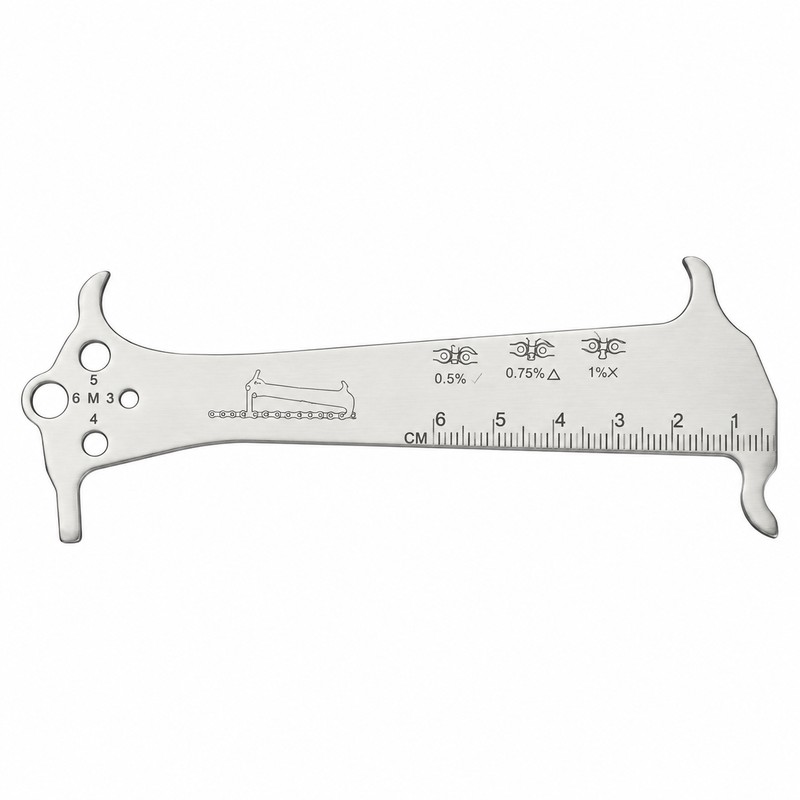 Bicycle Chain Wear Gauge – Stainless Steel Multi-Function Measurement Tool