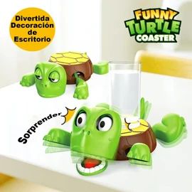 HXEIR Divertido Portavasos Tortuga, Posavasos Impresos en 3D, Posavasos de plástico Resistentes al Calor y al Agua, Posavasos Tortuga con Expresión Divertida con Ojos Abiertos-Rosa (Verde)