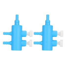 Aquarium Air Control Distributor, 2pcs Aquarium 2 Way Air Pump Valve- Manifold Air Control Distributor Oxygen Splitter Aquarium Oxygen Pump Adapter Accessory[2 Way] Air Pump