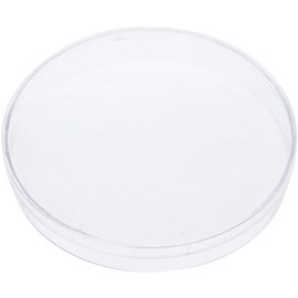 Pioneer Plastics 052C Clear Round Petri Dish Plastic Container, 4.3125" W x 0.625" H, Pack of 48