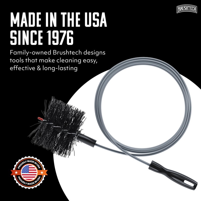 Brushtech Dryer Vent Cleaning Brush - 10-Foot Flexible Duct Cleaning
