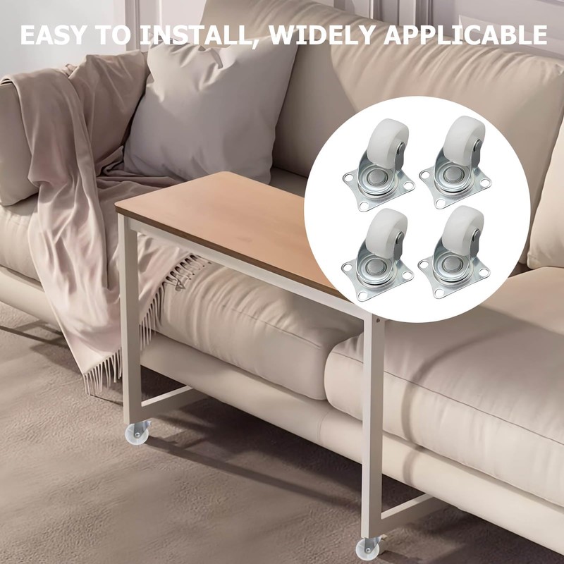 4 PCS Swivel Castor Wheels, Heavy Duty Moving Furniture Wheels
