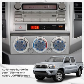 2nd Gen Tacoma Accessories AC Knob Upgrade - 2005,2006,2007,2008,2009,2010,2011,2012,2013,2014,2015 Tacoma Climate Control Dial Mods Set - 2nd Gen Tacoma Mods - for Toyota Interior Replacement Kit