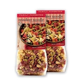 Pastabilities Reindeer Noodle Soup, Fun Reindeer Shaped Noodles with Mix for Kids and Holidays, Non-GMO Natural Wheat Pasta, Serves 10 (11.25 oz, 4 Pack)