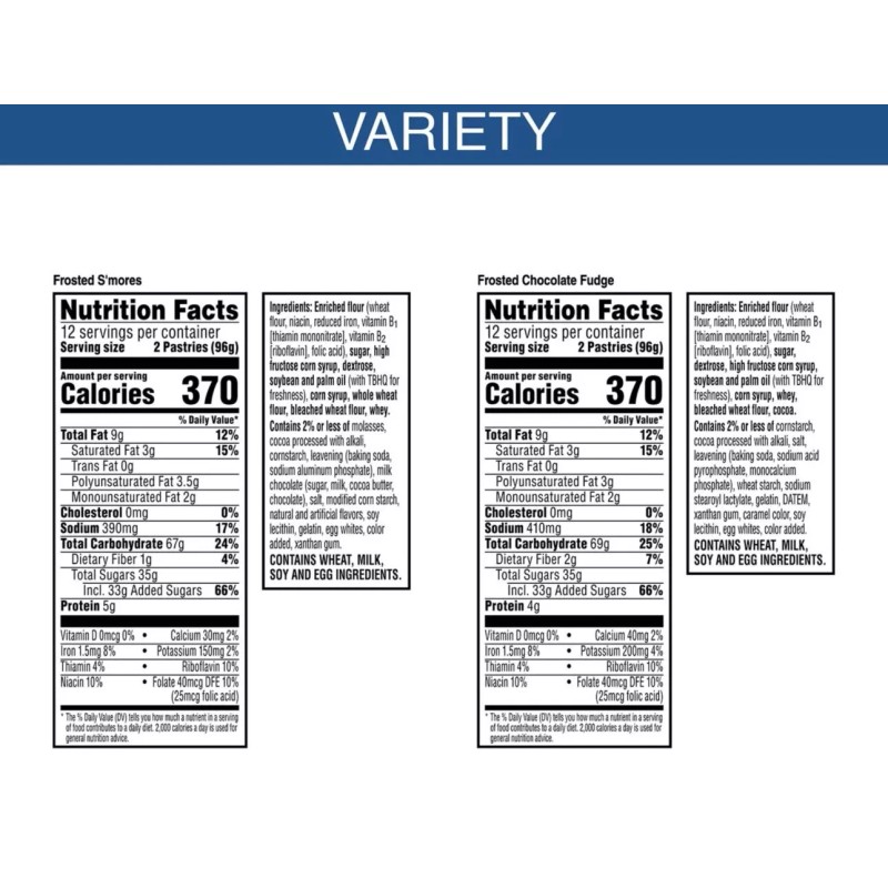 Pop-Tarts Chocolate Variety Pack Toaster Pastries, 48 Ct.