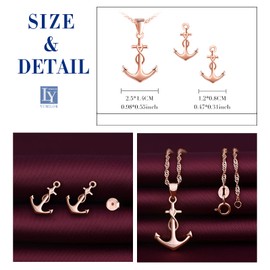 Yumilok Women's Necklace Earrings Jewellery Set 925 Sterling Silver Star with Infinity Symbol Infinity Anchor Pendant for Women Children, Sterling Silver, Cubic Zirconia