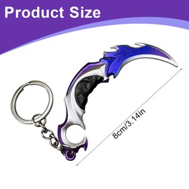 HQRKOTM Valorant Games Mini Weapon Model, Valorant Keyring Made in Valorant Characters Keyring with Alloy Model for Keys, Mobile Phones, Backpack Decoration, a