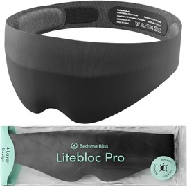 Bedtime Bliss Sleep Mask Blackout Eye Mask for Sleeping for Men and Women - Sleeping Masks for Any Head Shape Super Lightweight & Wash-Friendly Design 3D Sleeping Mask with Comfortable Adjustable Strap