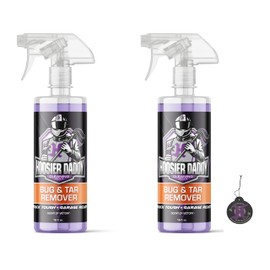 Hoosier Daddy 16oz Car Bug & Tar Remover - Fast-Acting Formula Dissolves Tough Bugs, Tar, & Sap - Easy Spray-On, Wipe-Off Solution for a Spotless Polished Finish + Air Freshener (2-Pack)