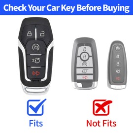 for Ford Key Fob Cover 5 Button Soft TPU with Keychain Full Protection Key Case Fits for Ford Fusion Mustang F150 Edge Explorer Lincoln MKZ MKC MKX Accessories, B White