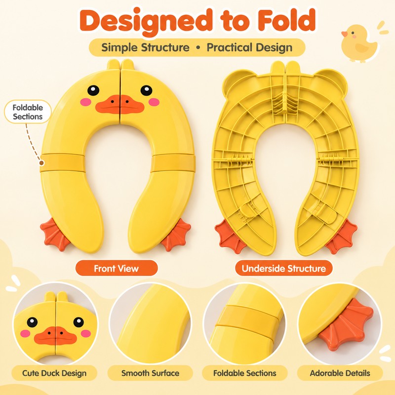 Foldable Potty Seat for Toddler Toilet Training – Portable PP
