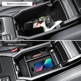 Bercicci Center Console Organizer Tray Compatible with Honda Accord 2023 2024 Accessories ABS Plastic Material Armrest Secondary Storage Box (Black)