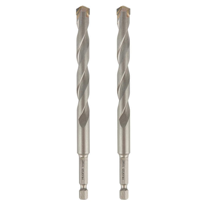 HLOFIZI 7/16'' x 6'' Long Masonry Drill Bits 7/16 inch
