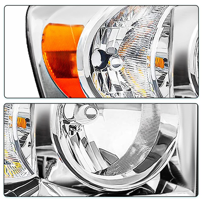 TUSDAR Headlight Assembly Set Fits for 2006-2008 Dodge Ram 1500/2006-2009