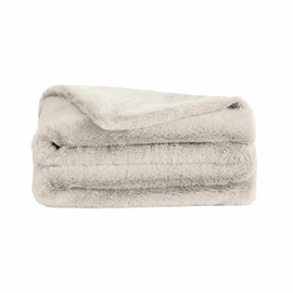 UnHide Lil’ Pet Marsh - Faux Fur Pet Blanket - Extra Soft, Lightweight, Durable Pet Blanket - Machine Washable - for Bed Cover, Couch Protection, and Crate Comfort - Snow White, 34” x 44”