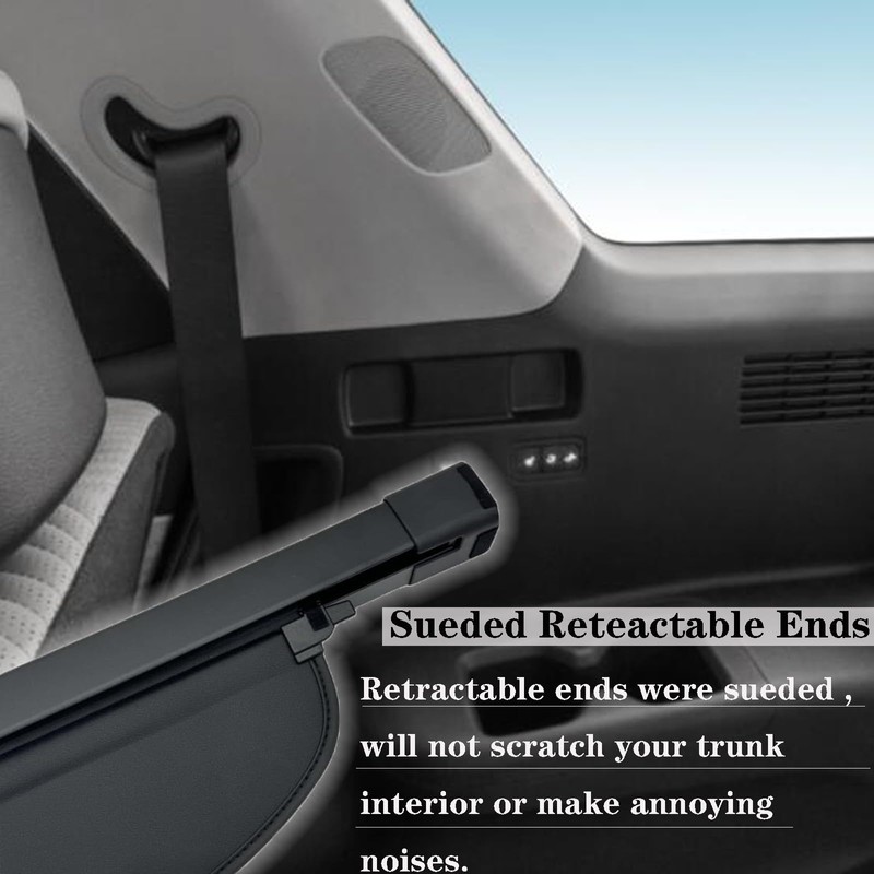 Vesul Retractable Cargo Cover Waterproof Cargo Shade Compatible with Hyundai
