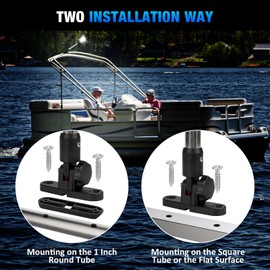 SETYPARY 12 Inch Stern Light Bimini Top Anchor Light, LED Pontoon Navigation Lights Waterproof IP67, 3 NM Visibility White Fold Down Rear Boat Lights for Jon Boat, Small Boats, Fishing Boats (12~24V)